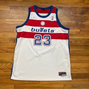 Vintage Y2K Nike NBA Washington Bullets Michael Jordan Basketball Jersey Used